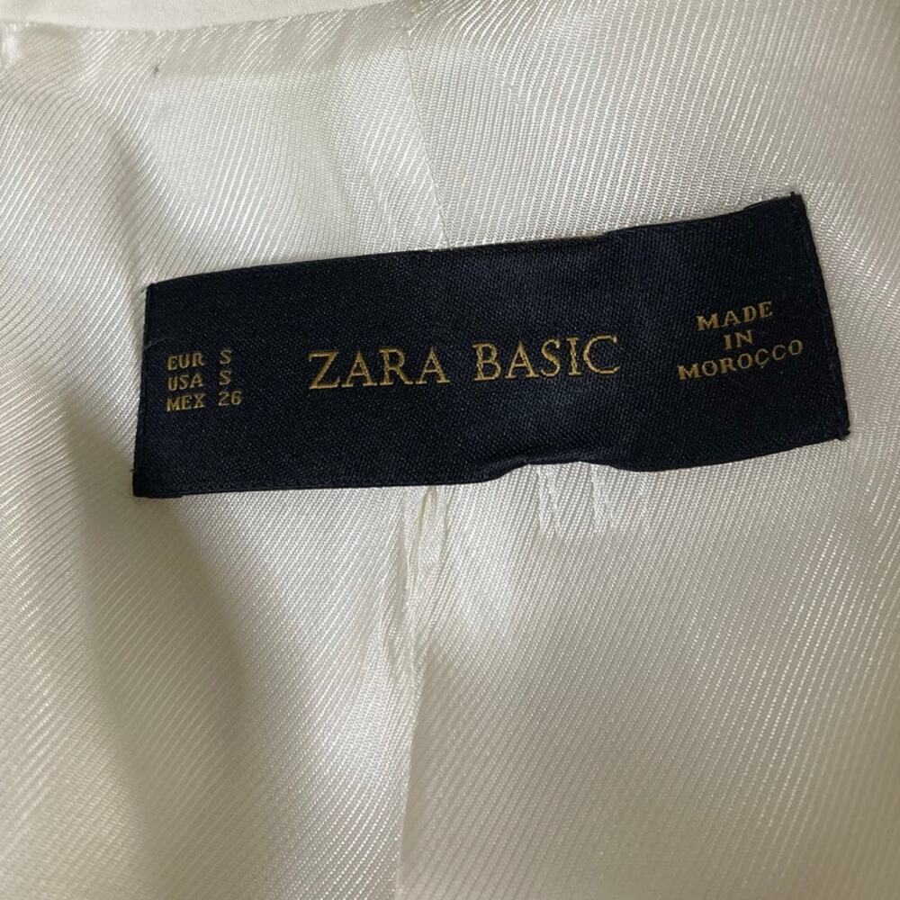 Zara Basic White Jacket Blazer S - image 7